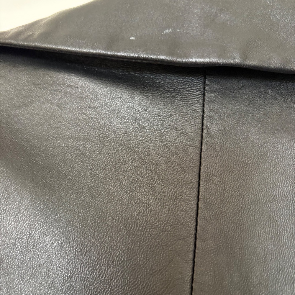 *Stunning* Via Spiga Black Leather Trench Coat- XS - Picture 9 of 11